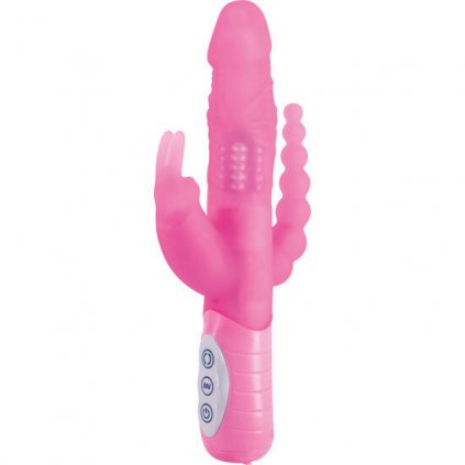 22 cm Rotační vibrátor 3 v 1. Vagína, anál, klitoris