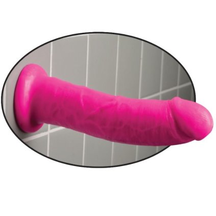 Růžové zahnuté dildo 20 cm na bod G