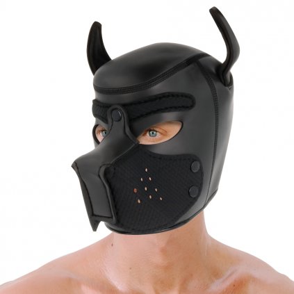 DARKNESS NEOPRENE DOG HOOD S REMOVABLE MUZZLE L