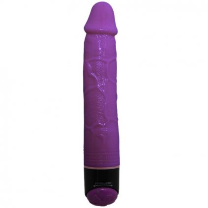 COLORFUL SEX REALISTICKÝ VIBRÁTOR Barva: FIALOVÁ 23 CM