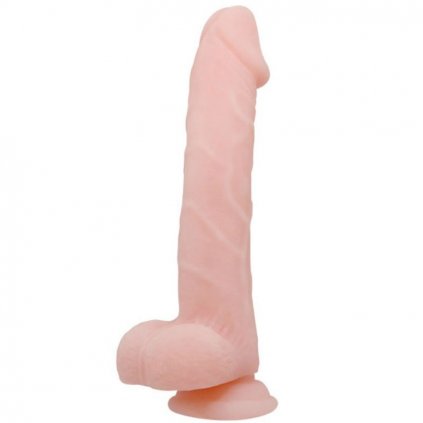 Super realistické dildo 22 cm s varlaty a přísavkou