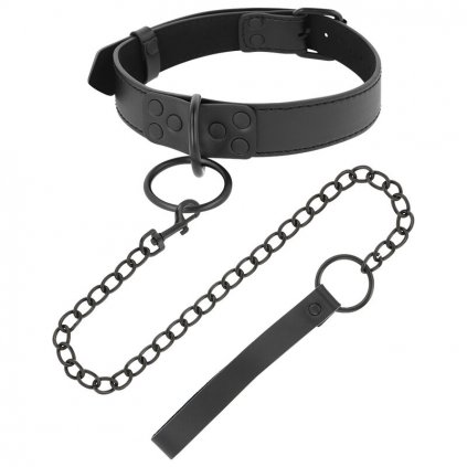 DARKNESS THIN Barva: ČERNÁ FULL COLLAR S LEASH