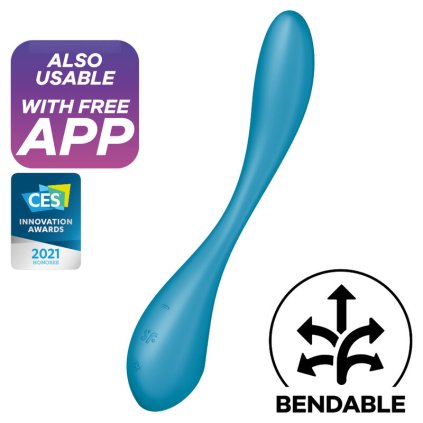SATISFYER G-BOD FLEX 5 MULTI VIBRÁTOR - Barva: MODRÁ