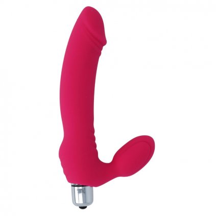 Vibrátor stimulující klitoris a vagínu současně. Barva: růžová