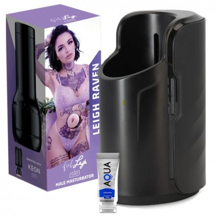 Masturbátor KIIROO PACK KEON + FEEL LEIGH RAVEN + LUBRICANTE AQUA QUALITY 50 ML