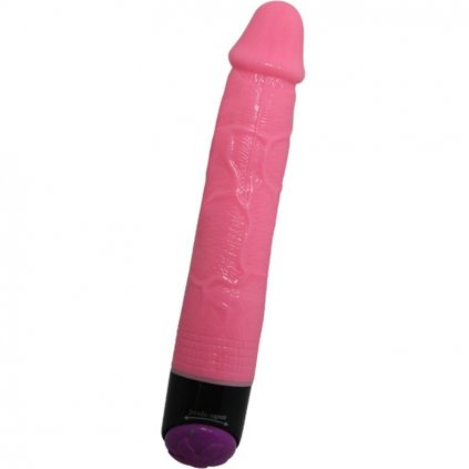 COLORFUL SEX REALISTICKÝ VIBRÁTOR Barva: RŮŽOVÁ 23 CM