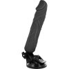 Černé dildo 20 cm s přísavkou, vibracemi a dálkovým ovládáním