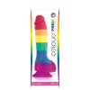 LGBT Dildo se žaludem a varlaty 21,5 cm