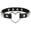 COQUETTE CHIC DESIRE HA CRAFTED CHOKER VEGAN LEATHER - HEART