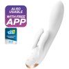 SATISFYER DOUBLE FLEX VIBRÁTOR APP - Barva: BÍLÁ