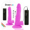 DIVERSIA FLEXIBLE VIBRAČNÍ DILDO 18 CM - Barva: FIALOVÁ