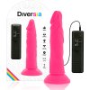 DIVERSIA FLEXIBLE VIBRAČNÍ DILDO 23 CM - Barva: RŮŽOVÁ