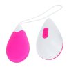 OHMAMA TEXTURED VIBRATING EGG 10 MODES PINK AND WHITE