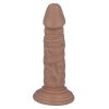 100% realistické hedvábné dildo - penis 16.2 x 3,5 cm s přísavkou