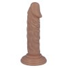 100% realistické hedvábné dildo - penis 16.2 x 3,5 cm s přísavkou