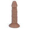 100% realistické hedvábné dildo - penis 16.2 x 3,5 cm s přísavkou