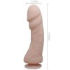 Velké flesh vibrační dildo 23,5 cm s přísavkou a dálkovým ovladačem