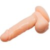 Vibrační rotační dildo 15 x 3,5 cm s dálkovým ovladačem