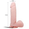 Realistické dildo 19,5 cm - vibrátor s rotační funkcí