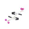 OHMAMA FETIŠ DOUBLE BELLS NIPPLE CLAMPS - Barva: RŮŽOVÁ