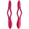 SATISFYER ELASTIC JOY MULTI VIBRÁTOR - Barva: ČERVENÁ