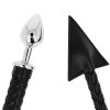 FETIŠ DEVIL'S TAIL LEATHER & METAL kolík do zadku 7 CM