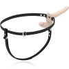 Pevné silikonové vibrační, dobíjecí harness strapless dildo