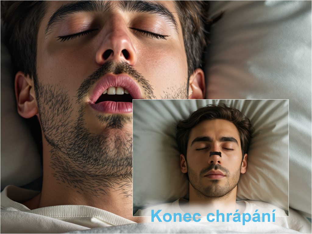 muz spi chrapani nosni pasek proti chrapani