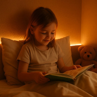  Dítě před spaním s jemným osvětlením COB LED - ideální pro večerní klid