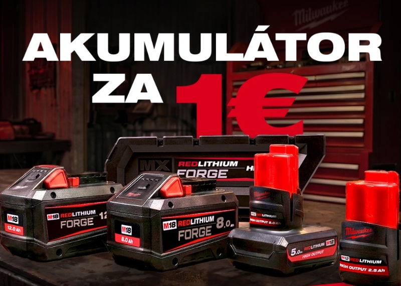 Akcia akumulátor za 1 EUR