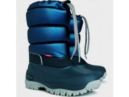 DEMAR Kinder Schneeschuhe Winterstiefel Boots Winterschuhe gefüttert Lucky A Reflektiernd Blau