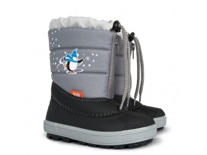 Kinder Winterstiefel Schneestiefel gefüttert Kenny Silber Schafswolle Antirutsch