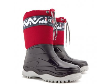 zimné topánky / snehule Demar Frost B červené mrazuvzdorné