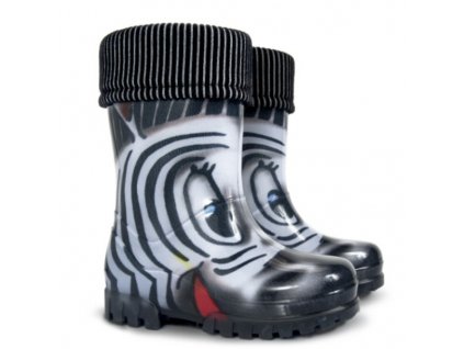 DEMAR Kinder Gummistiefel Regenstiefel Zebra Reflektiernd isoliert Twister Lux