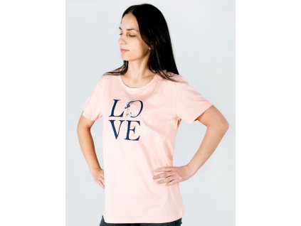 PKK0089 koszulka damska t shirt bawelniany love