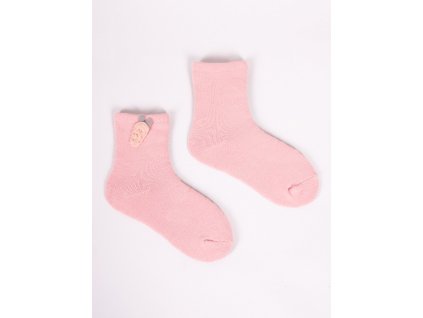 Ponožky YO SKF0008G TEPLÉ froté starorůžové