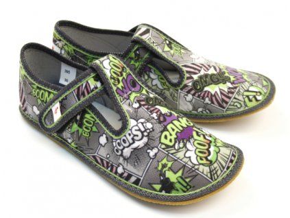 Slippers BAREFOOT EF 395  Graffiti Gray