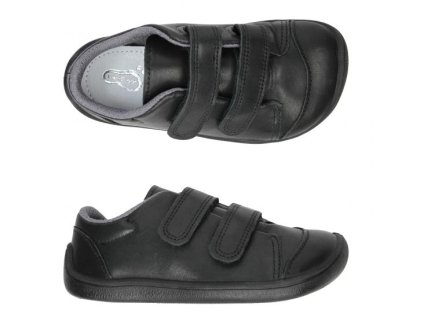 Celoročné kožené topánky bar3foot 3Be28/6 čierne, barefoot, s malou chybou