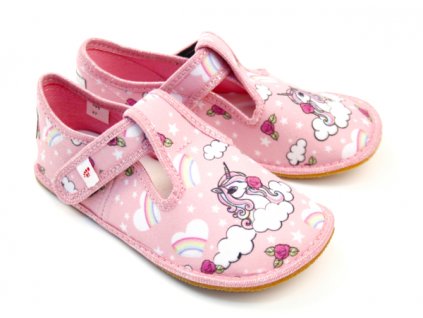 Papuče BAREFOOT 395 Pink Unicorn jednorožec ružové
