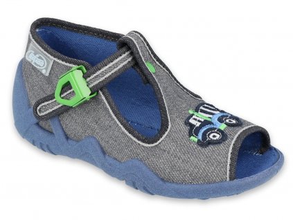 Jungen Hausschuhe Befado Snake 217P109 grau, Mischwagen