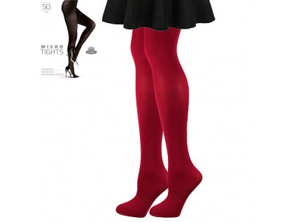 MICRO tights 50 nohy beet red