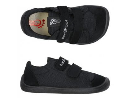 Canvas-Sneaker 3F Vegan 3BE29/1 bar3foot super flexi schwarz barfuß