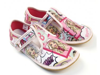 Dievčenské papuče BAREFOOT 395 Bgirl ružové
