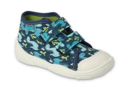 BEFADO Jungen Sneakers 212P076 DINO Flexible, Klettverschluss, Blau