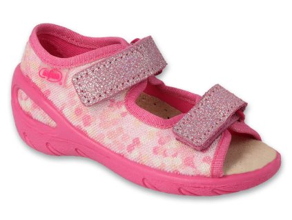 Mädchen Sandalen Befado Sunny 063X015 Rosa Lederinnensohle