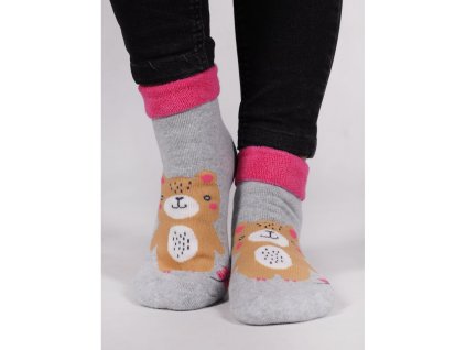 skf0005g sedoruz medaskarpety dziewczece frotte kolorowe z abs zwierzatka 3pak