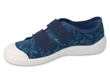 Canvas-Sneaker Befado Tim 772X016 772Y016 universum blau Klettverschluss