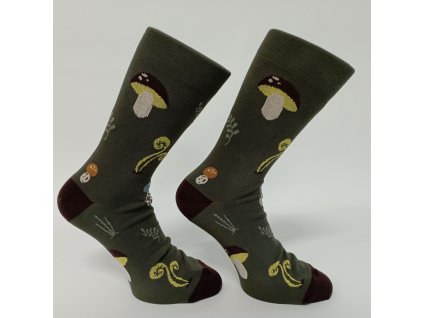 HOUBARkhakivzorovane ponozky houbar