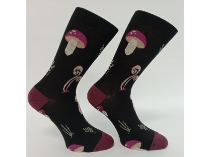 HOUBAR BORDOvzorovane ponozky houbar