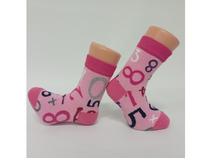 NUMBER ruzova bavlnene ponozky number